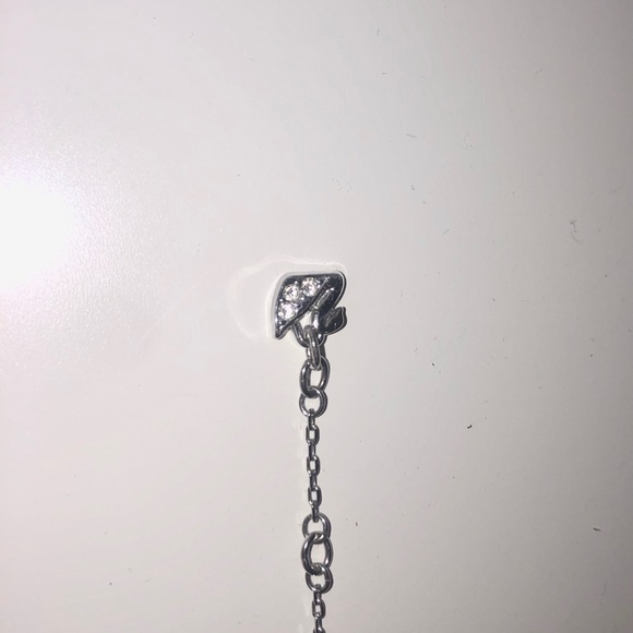 Swarovski ajustable rhodium plated necklace - Picture 3 of 4